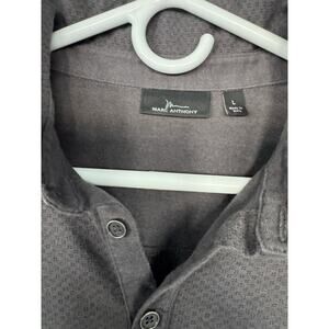 Mens Marc Anthony sz L Polo Shirt sh sleeve gray